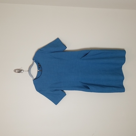 Alex + Alex Blue Short Sleeve Sheath Dress Size Large - Picture 1 of 10